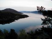 Kvingefjorden, solnedgang